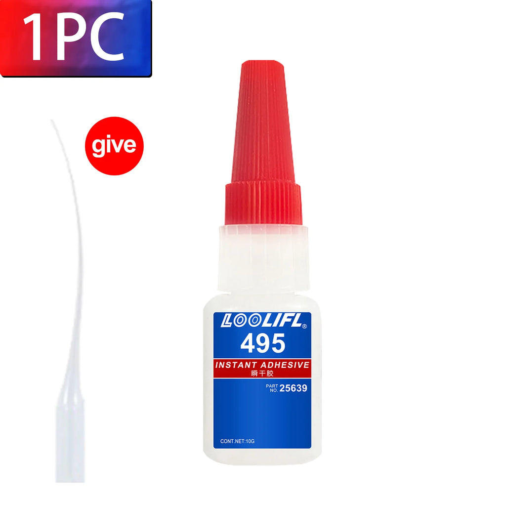 LOOLIFL 496 Multi-Purpose Super Glue Cyanoacrylate Adhesive  Instant Fast Adhesive diy Wood Glass Stronger All Bonding Glue tool