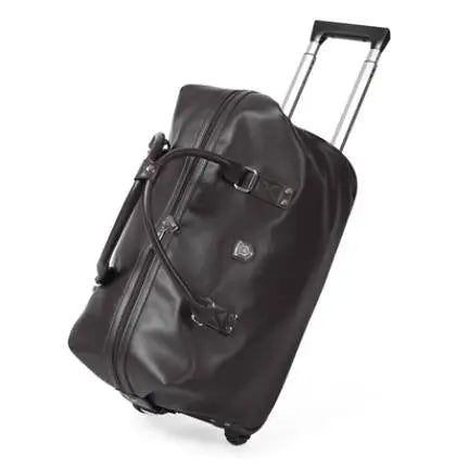 Women Travel Trolley Bag Travel Wheeled handbag 20 Inch 22 Inch PU leather travel luggage bag with wheels Carry on hand luggage