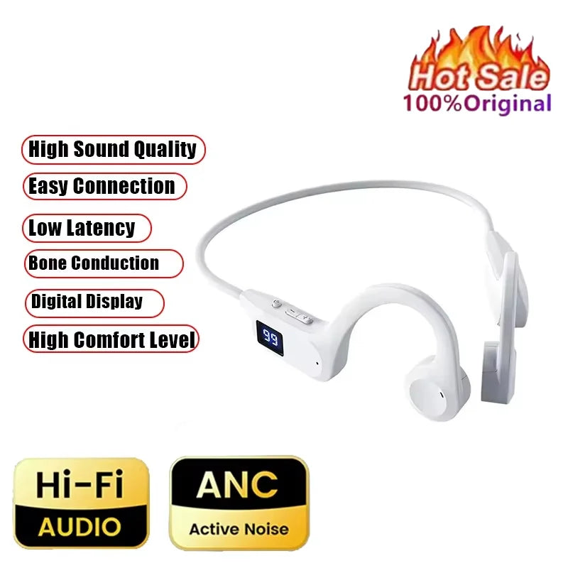 VIVO New X7 Real Bone Conduction  Bluetooth 5.4 Headphone Wireless Earphone Headset Hands-free with Mic for Running Sport