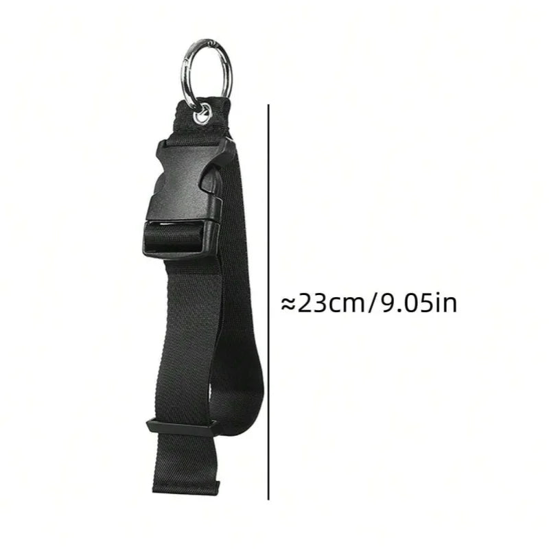 Carabiner Travel Strap for Luggage Adjustable Elastic Bag Holder for Suitcase Portable Hook and Loop Strap for Handbag Backpack