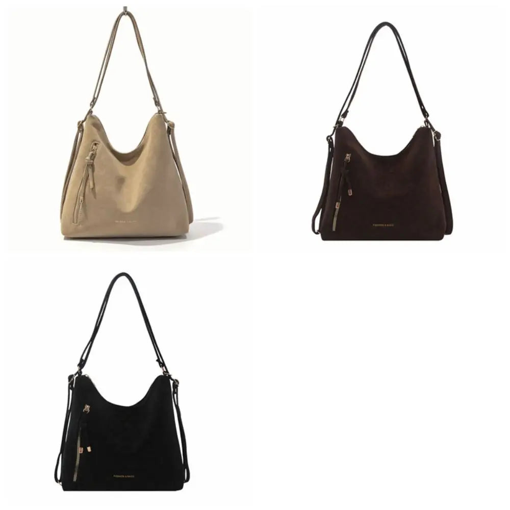 Portable Solid Color WomenTote Bag PU Leather Large Capacity Single Shoulder Bag Minimalist Lightweight Backpack Travel