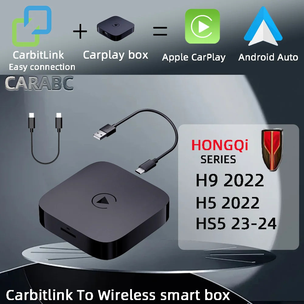 HongQi HS5 H5 H9 CARABC CB12 carbitlink easy connection smartlink adapter convert to CarPlay & Android Auto smart box carbit