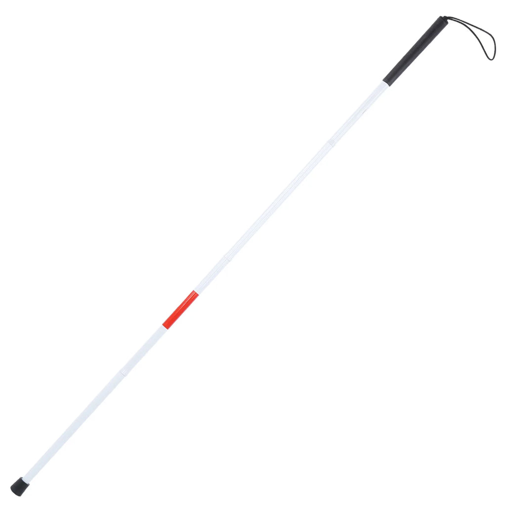 Walking Cane Portable Anti-Shock Guide Walking Stick Blind Cane Reflective Red and White for Outdoor for Blind Visual Impaired