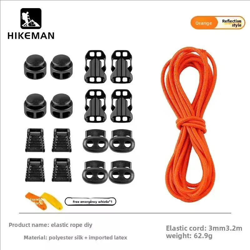 18 parts DIY Adjustable Backpack Buckle Elastic Expansion Strap for Outdoor Hiking Camping External Hanging Fastener