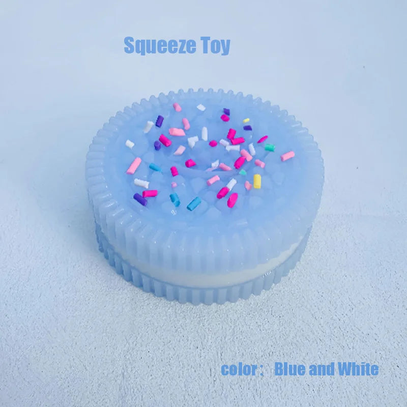 Simulation Biscuit Stress Relief Squishy Toy Creative Cookie Pinch Squeeze Toy Biscuit Anti-stress Fidget Toy for Adult