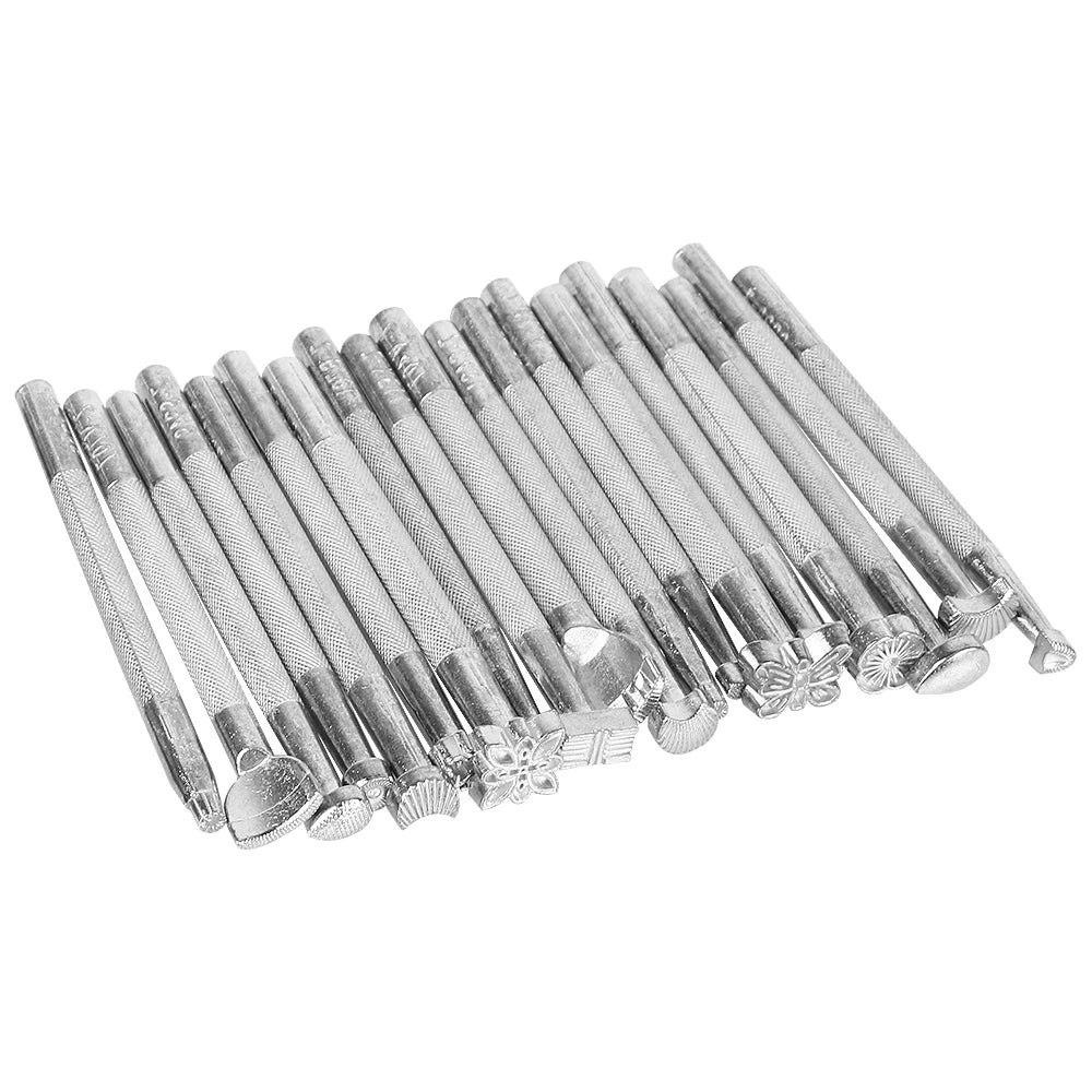 Leather Tool Accessories Stencil Printing Sculpture Knocking Flowers Arts And Crafts 20Pcs Carving Chisel Set DIY Carving
