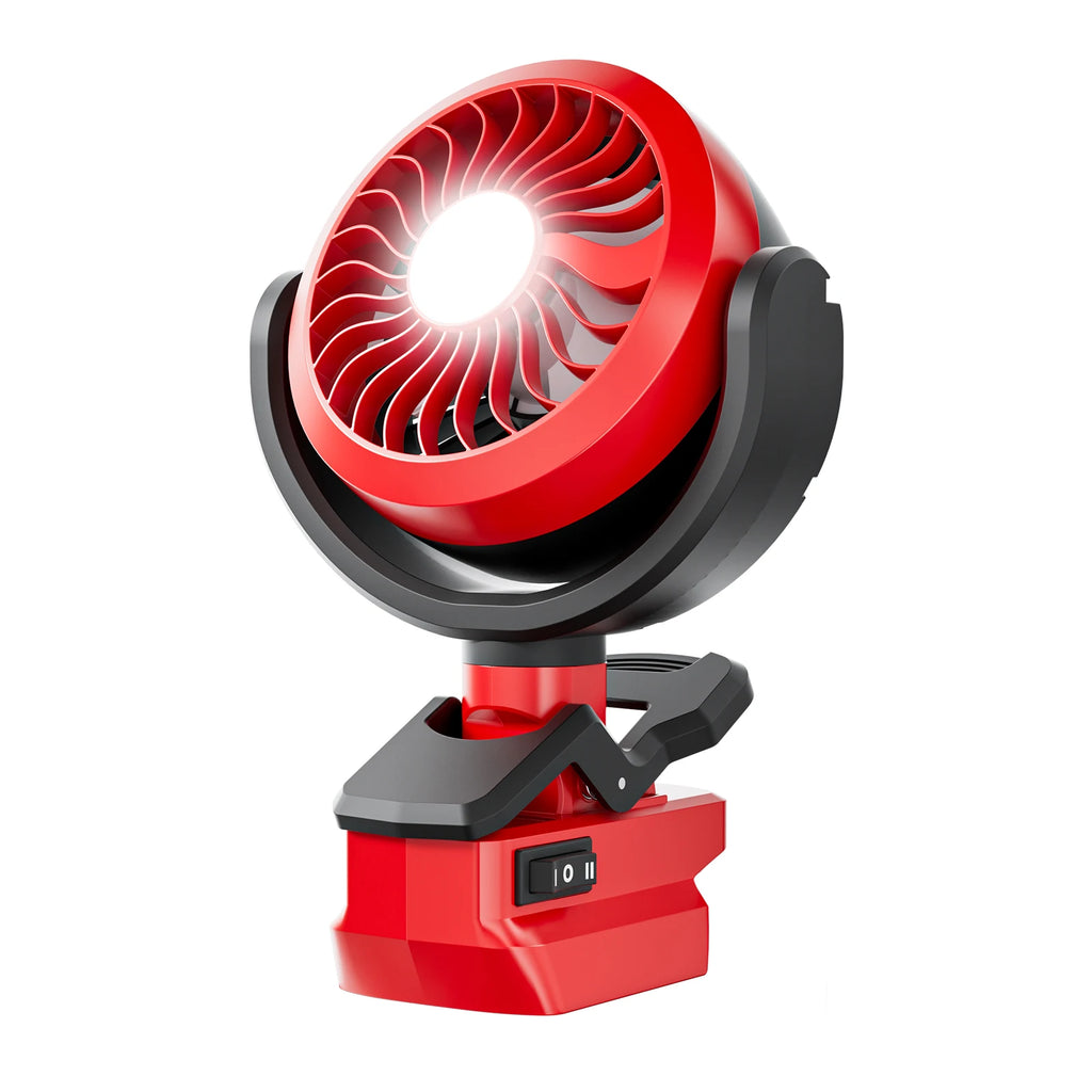 Nananuu Cordless Fan&Camping Light For Milwaukee M18 18V Battery Camping Workshop Strong Wind Suitable Various Scenarios
