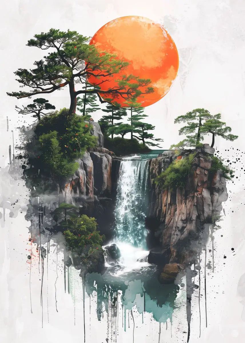 Japanese Samurai Geisha Umbrella Bonsai Sakura Art Poster Landscape Canvas Painting Wall Prints Picture for Room Home Decor