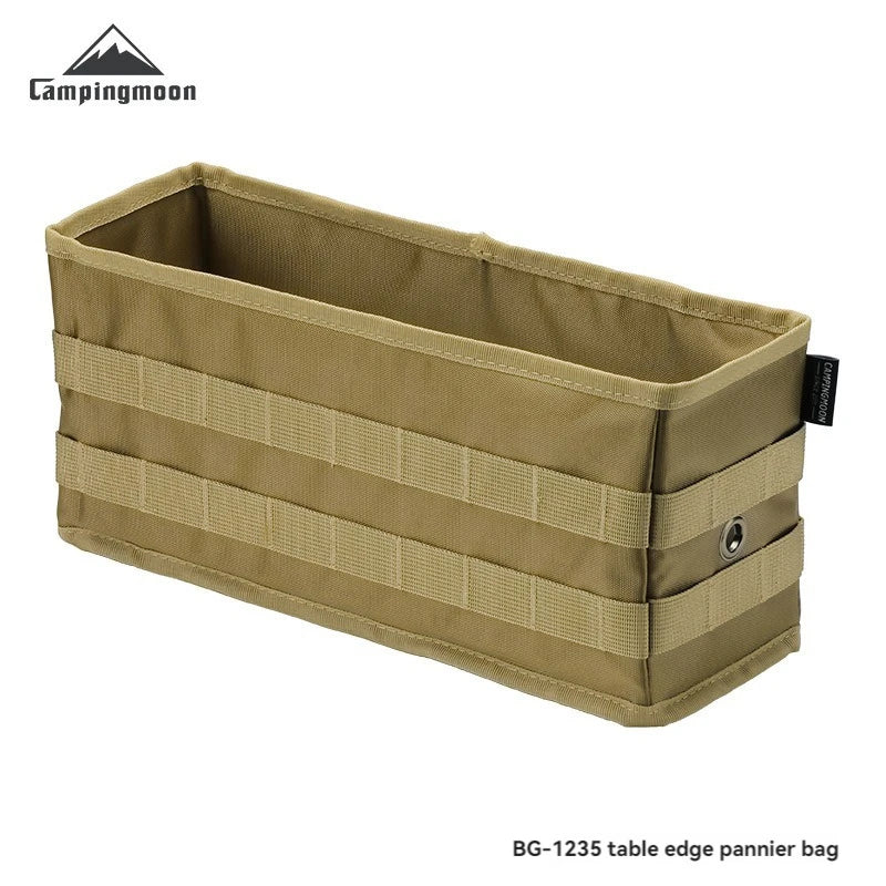CAMPINGMOON BK-1235 Foldable Table Side Hanging Bag with Side Insertion Bag Outdoor Camping Equipment Storage Bag