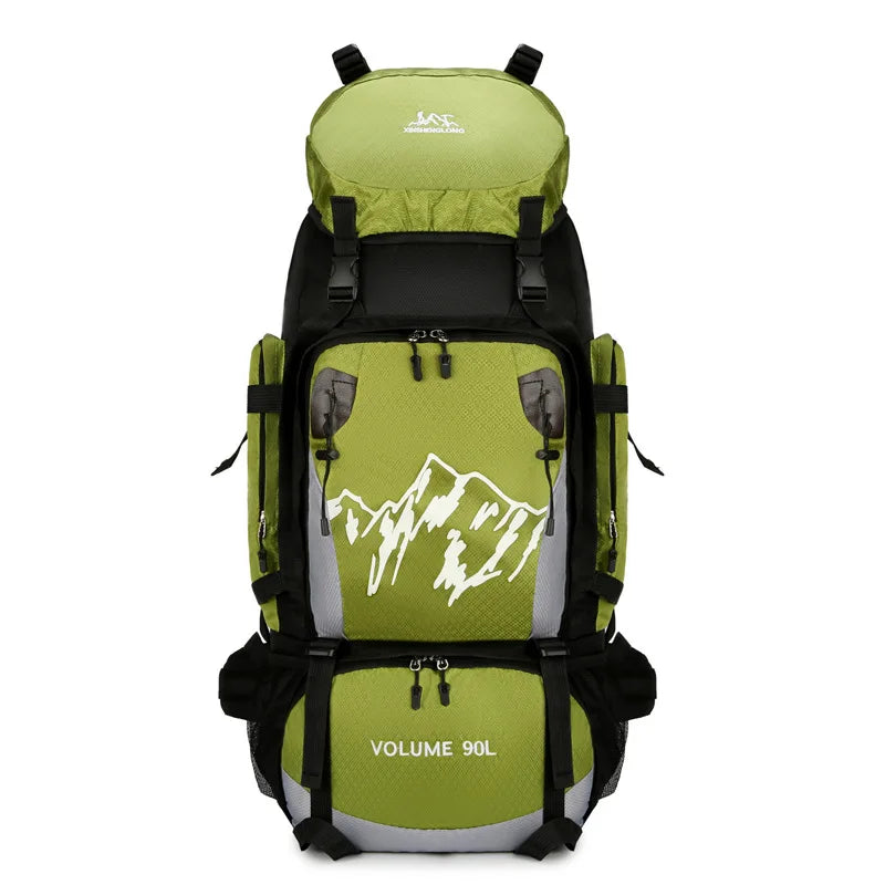 90L Outdoor Mountaineering Backpack Large Capacity Sports Bag Waterproof Hiking Travel Bag Optional Reflective Strip Backpack