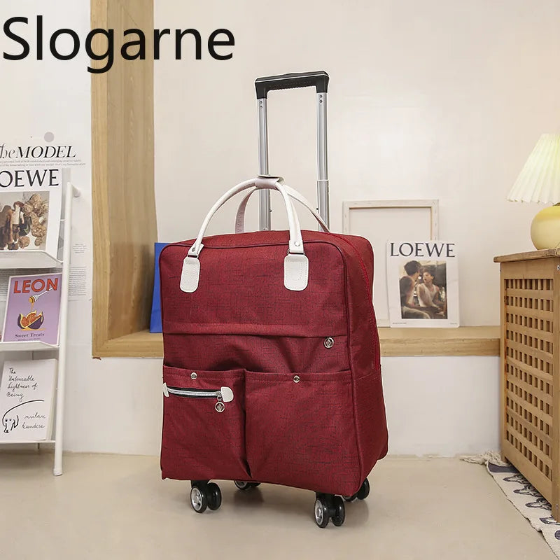 Trolley Travel Bag Universal Wheel Luggage Bag Convenient Boarding Bag Waterproof Travel Duffels Handbag Unisex Rolling Suitcase