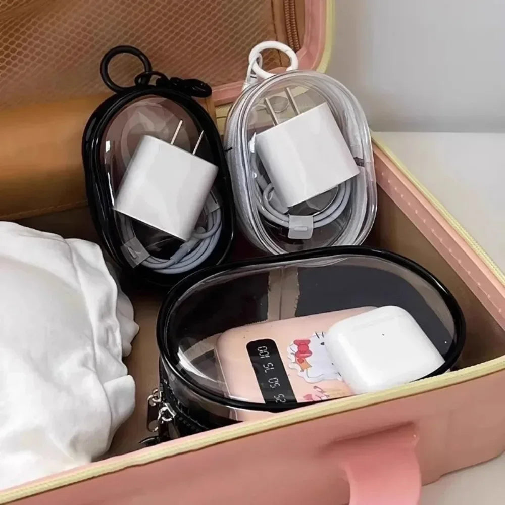 2PCS Portable Mini Transparent Zipper Storage Bag, Compact Multifunctional Storage Bag,For Holiday Gift Giving