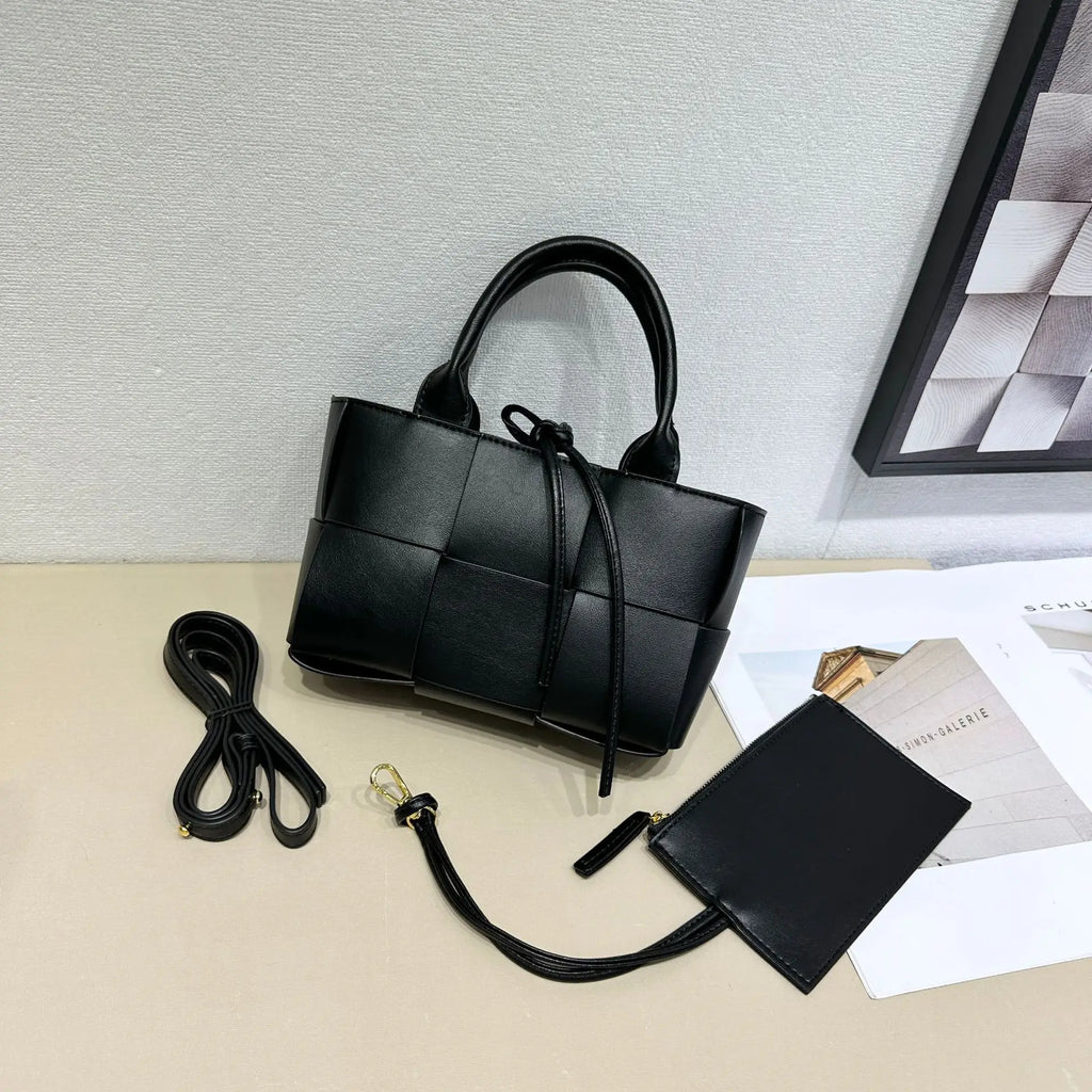 Women Luxury Messenger Purse Shopper Solid Color Commuter Bag Elegant Leather Diaper Bag Large Capacity In Vogue Style