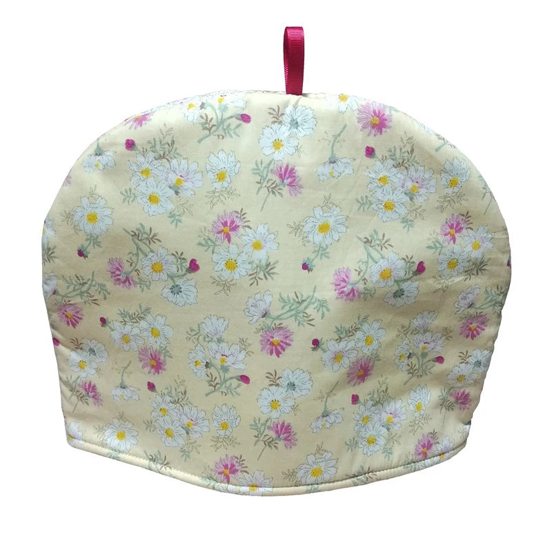 Househeld Teapot Keep Warm Cover Fabric Art Fragment Flower Cotton Dust Cover Anti-scald Cup Kettle Thermal Insulation Cover