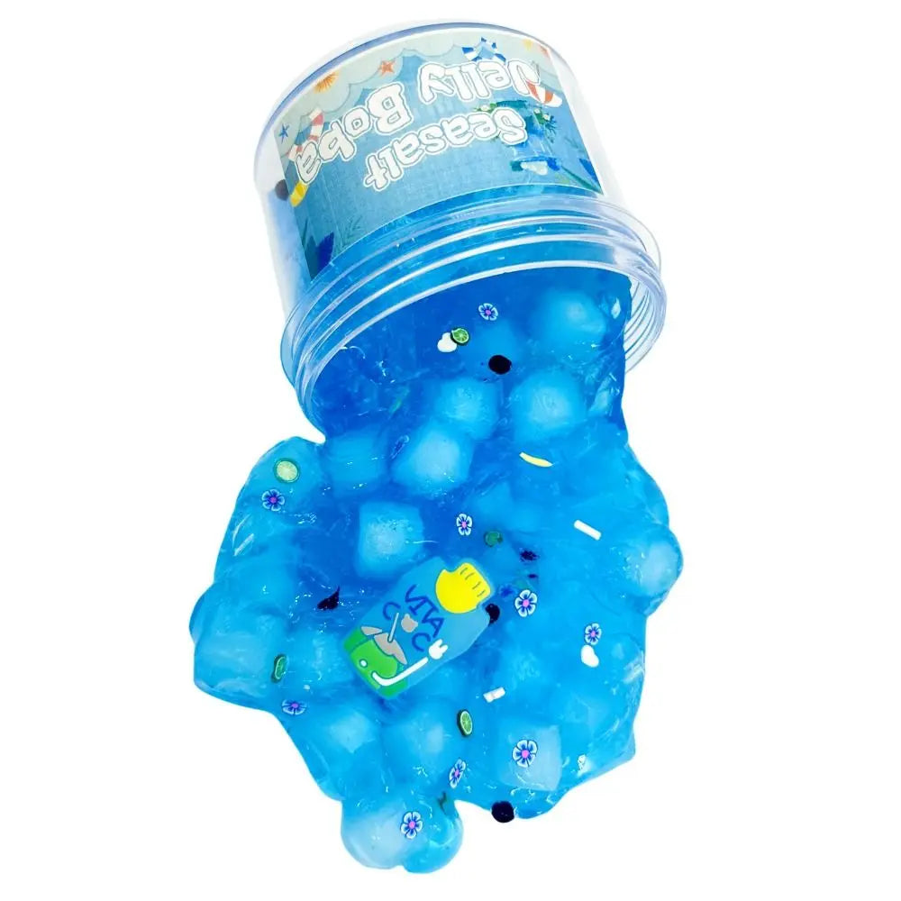 Soft 300ml/70ml Slime Kit Fruit Crunchy Non-Sticky Jelly Cube Slime Glitter Stress Relief Clear Slime Party Favor Gifts
