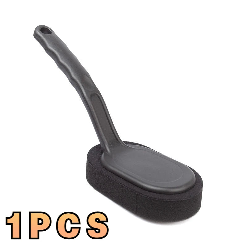 Car Tire Wheel Polishing Sponge Brush Long Handle Interior Brush Waxing Tire Hub Cleaning Sponge Brush Cleaning Car Accessories