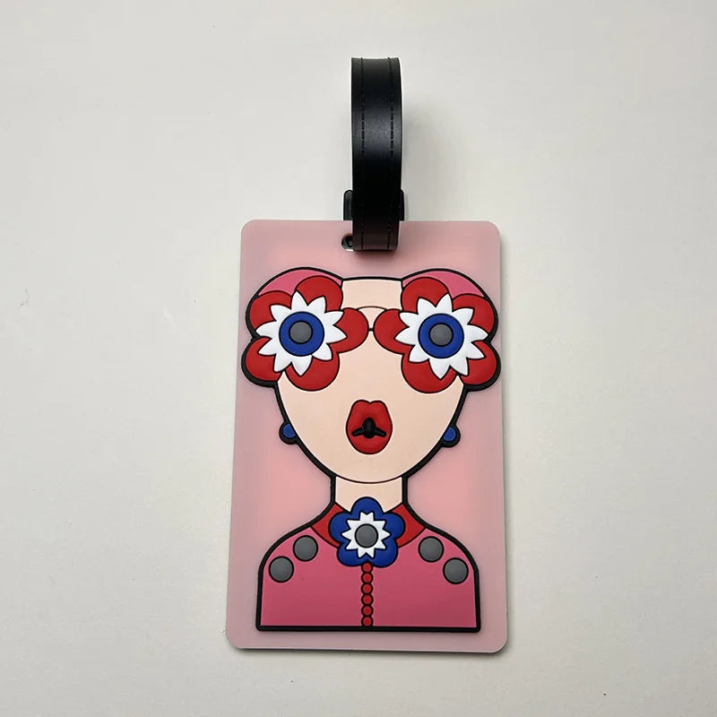 New Design Creative Modern Goddess Travel Accessories Luggage Tags Suitcase Fashion Silicon Portable Travel Label Tag