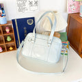 PU leather JK uniform single-shoulder heart large-capacity waterproof commuter crossbody bag for girls