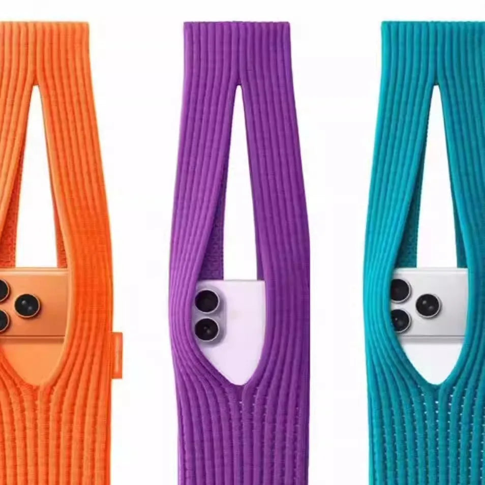 Apple Pocket Short Messenger Bag Short Mobile Phone Socks Apple Mobile Phone Bag Knitted Bag