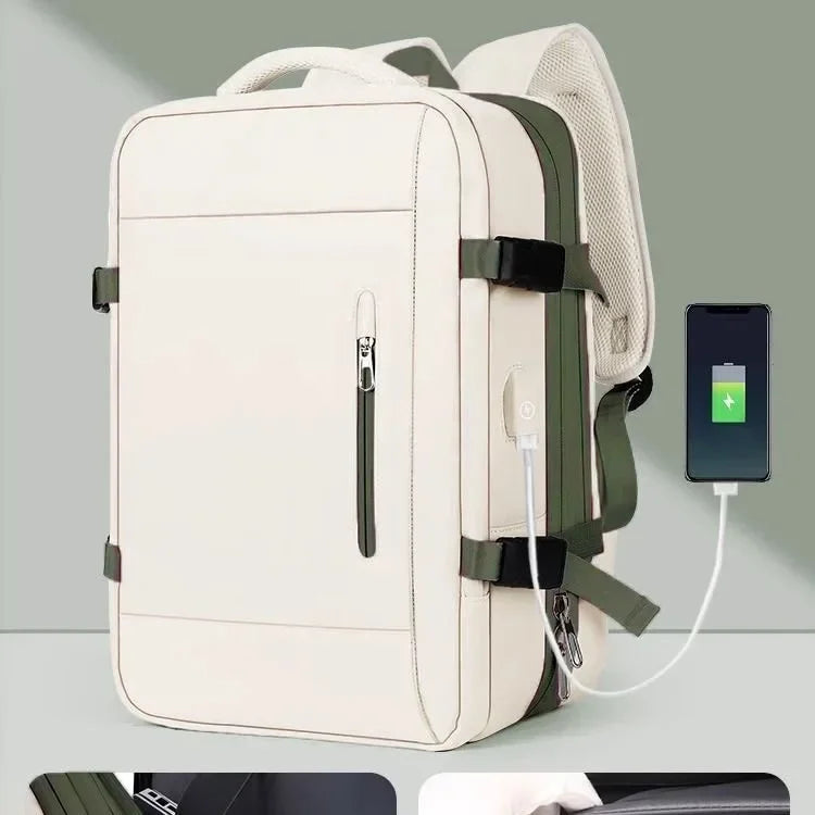 Large Capacity Expandable Travel Backpack Double Shoulder Bag for Business Trips Mountaineering And Computer Carrying