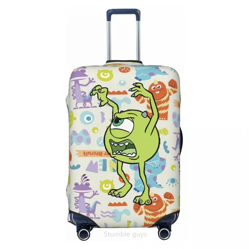 Washable Anti-Scratch Luggage Cover M-Monsteres Print Fits 18-32 Inch Suitcases Elastic Durable Dustproof For Outdoor Travel