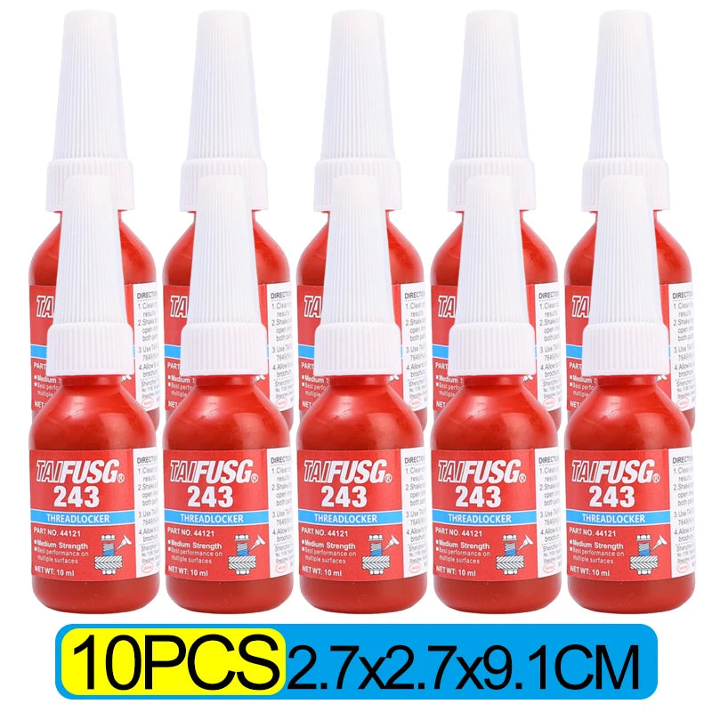 Anaerobic Threadlocker Glue High Strength Anti Loose Fast Curing Screw Locking Agent Sealant for Metal Plastic Bolts Nuts Fixing