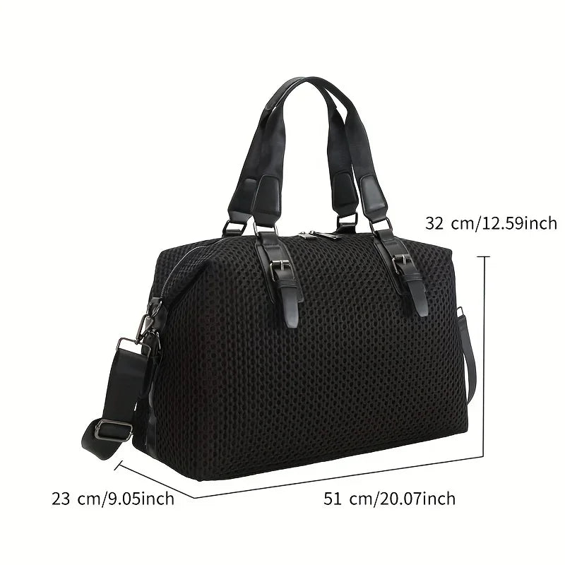 1pcs Stylish Large-capacity Travel Sports Bag Portable Solid Color Gym Bag Perfect Travel and Fitness Luggage Storage Bag