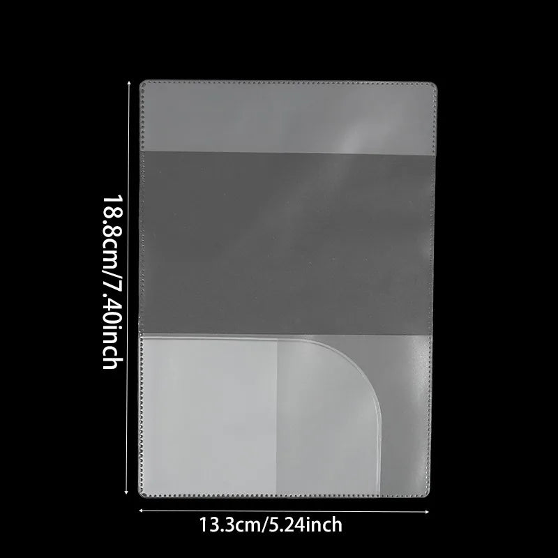 6/18pcs Passport Cover Bag Travel Passport Protective Transparent Frosted Style Available With Card Slot Passport Sleeve Case