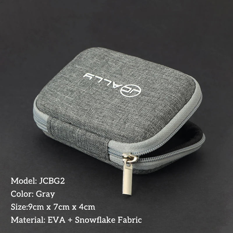 JCALLY Earphone Case Multifunctional Portable Storage Bag Charging Cable Keys U-Disk Carry Bag Coin Wallet EVA PU Storage Box