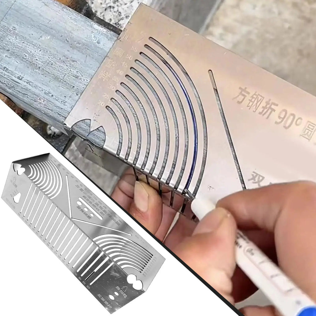 Stainless Steel Angle Arc Marking Tool Metal Fabrication Pipe Saddle Cutting Guide All In 1 Measuring For Welding Metalworking