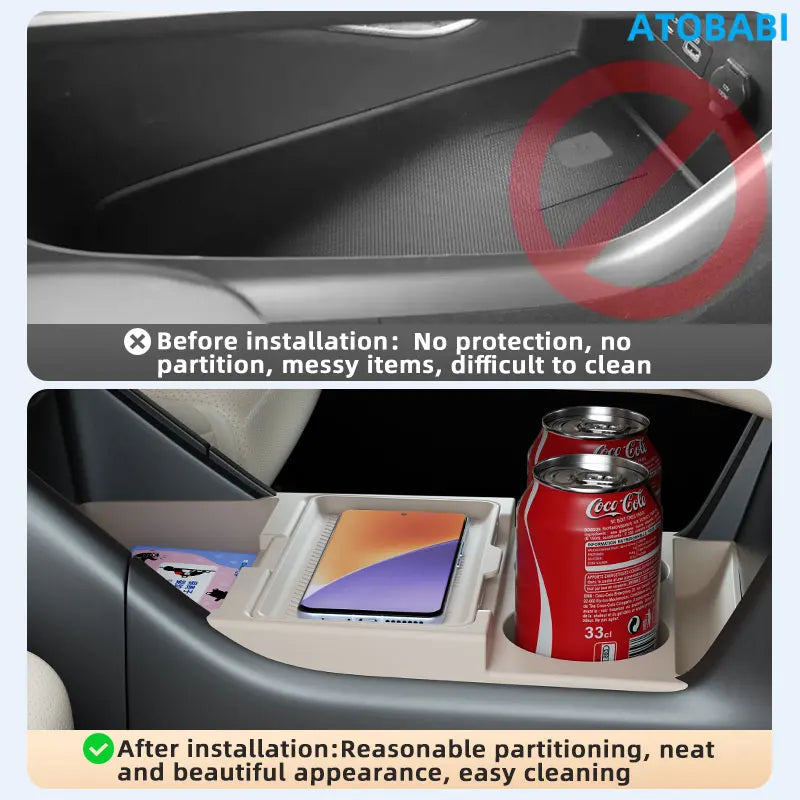 Car Storage Box For BYD Qin L EV 2025 Car Styling Under Layer Central Control Organize Armrest Box Silicone Storage Accessories