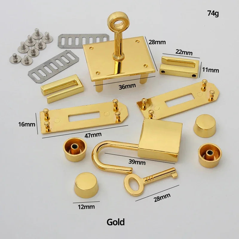 Fashion Metal Bag Locks Clasp Bag Lcok Set For Handbags Purse Tote Closures Snap Clasps DIY Craft Hardware Case Bag Accessories