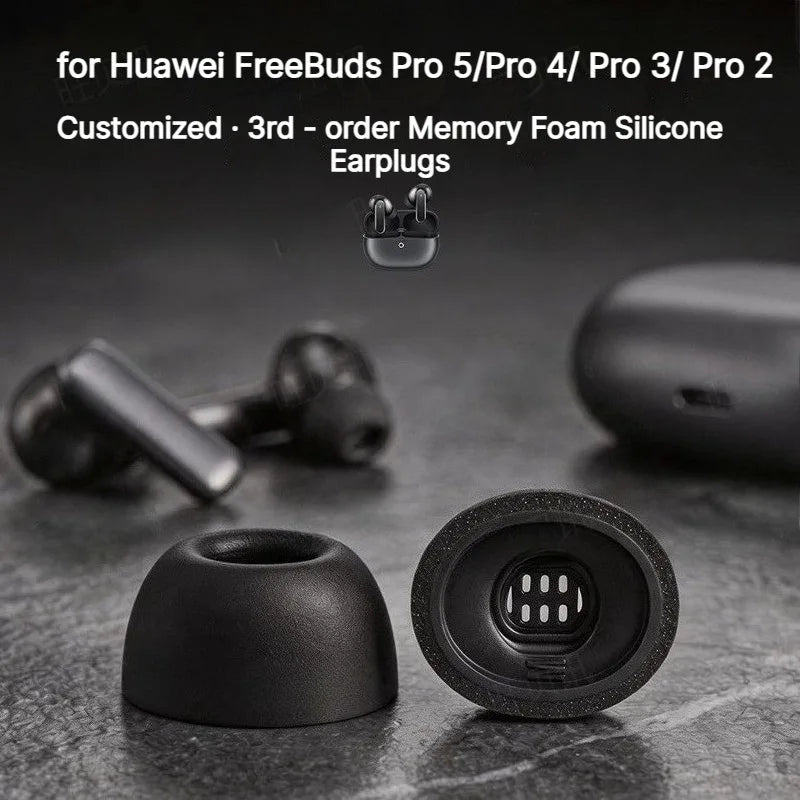 Memory Foam Ear Tips for Huawei FreeBuds Pro 5/ Pro 4 / Pro 3 / Pro 2 Wireless Bluetooth Earphone Case Earbuds Silicone Ear Cap
