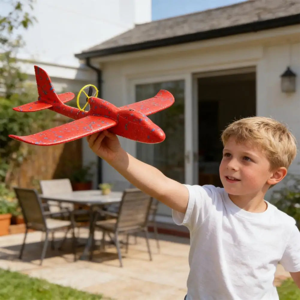 Airplane Toys with Propeller Guard Safe EPP Foam Electric Glider for Kids USB Rechargeable Long Flight Time Easy for Birthday
