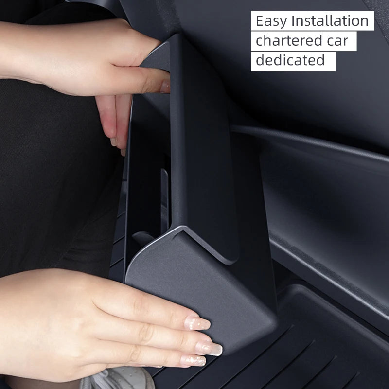 Multi function TPE Car Seat Back Storage Box For 2020-2025 Tesla model 3/Y Juniper Highland Accessories Cup Holder Garbage bin