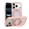 For Magsafe Magnet Ring Rotating Fold Magnetic Stand Phone Case For iPhone 17 Pro Max Air 17Pro Solid Color Matte Armor Cover