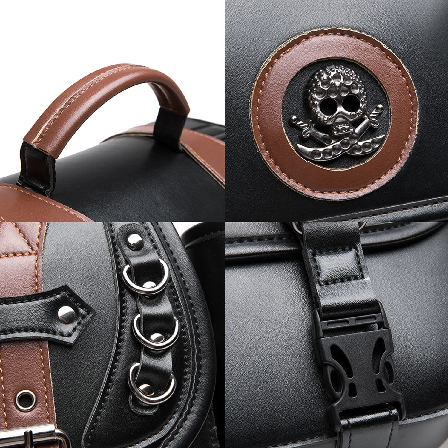 New PU Leather Motorcycle SaddlebagsWaterproof Side Bag Motorcycle Accessories
