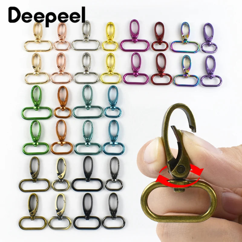 5/10Pcs 20-38mm Metal Hook Buckle for Bag Strap Swivel Lobster Clasp Dog Collar Carabiner Clip KeyChain Fastener Accessories