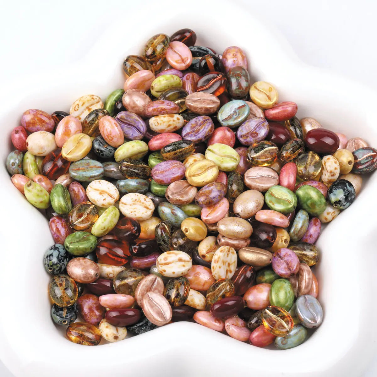 10pcs/20pcs Mixed Color Czech Glass Coffee Bean Beads For Jewelry Making Not Acrylic Beads Diy Creative Beads Special Necklace 