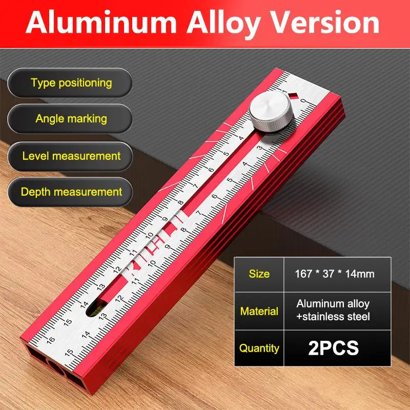 Marking Protractor Multi Angle Ruler Foldable Depth Measuring Tool Gauge For Woodworking Leveling Posit