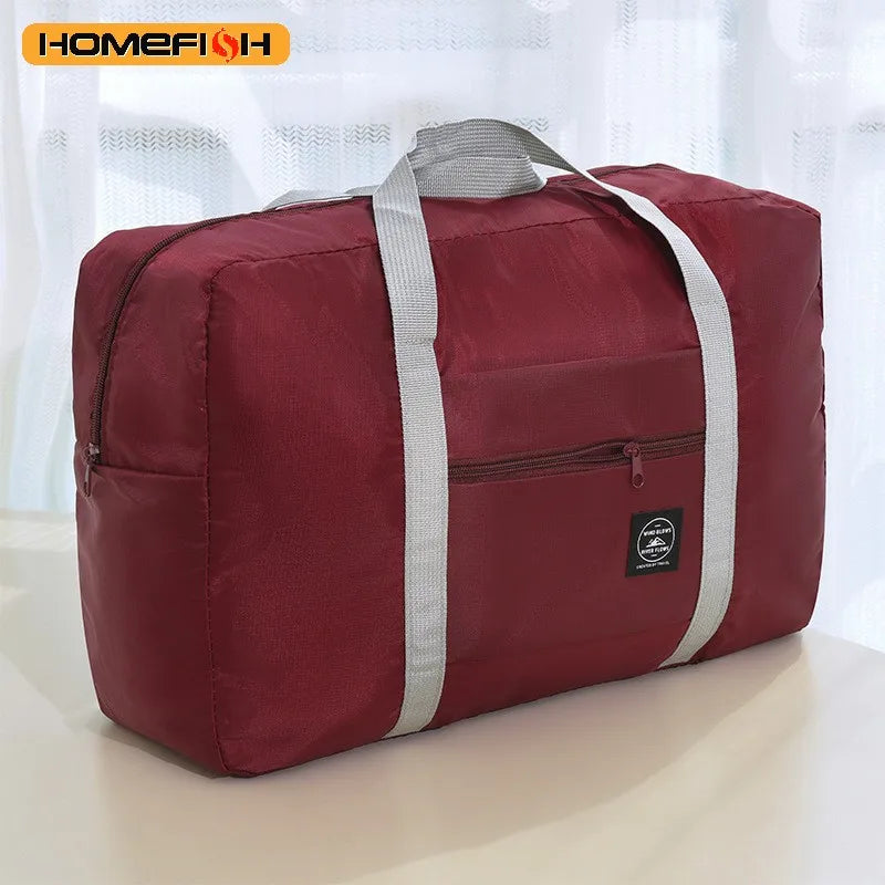 Homefish Folding Travel Storage Bag Large Capacity Luggage Handbag for Travel Moving