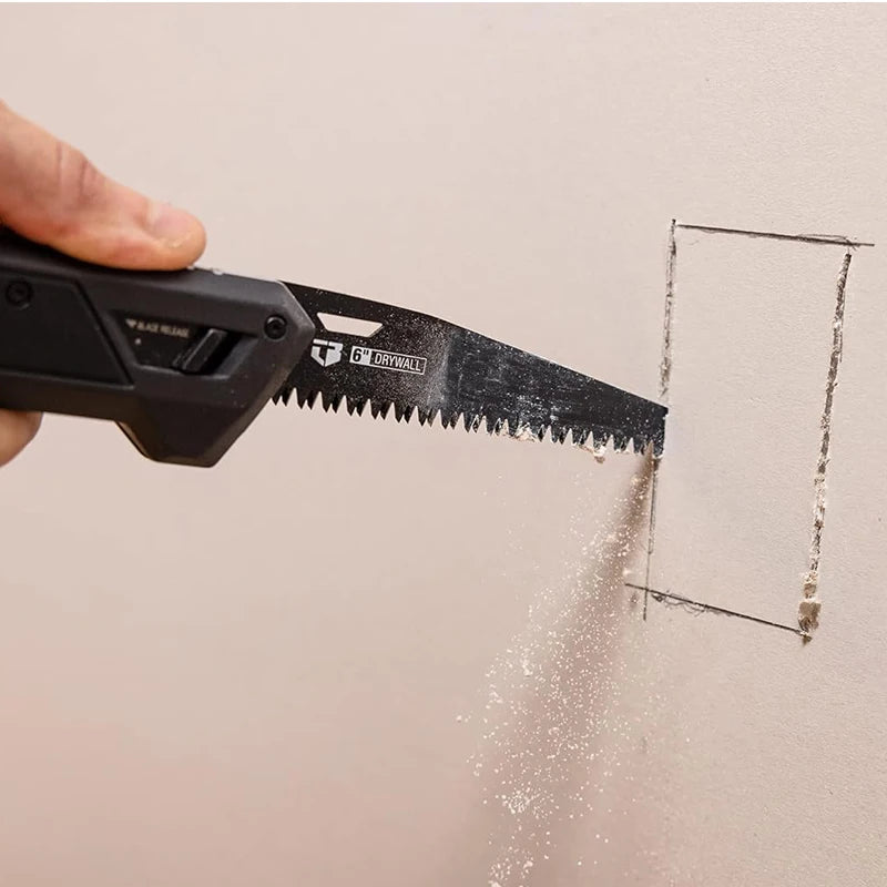 ToughBuilt TB-H4S5-23FU Foldable Jab Hand Saw Set, 4 Multi-Purpose Blades Drywall Wood Plastic Cutting Utility Saw