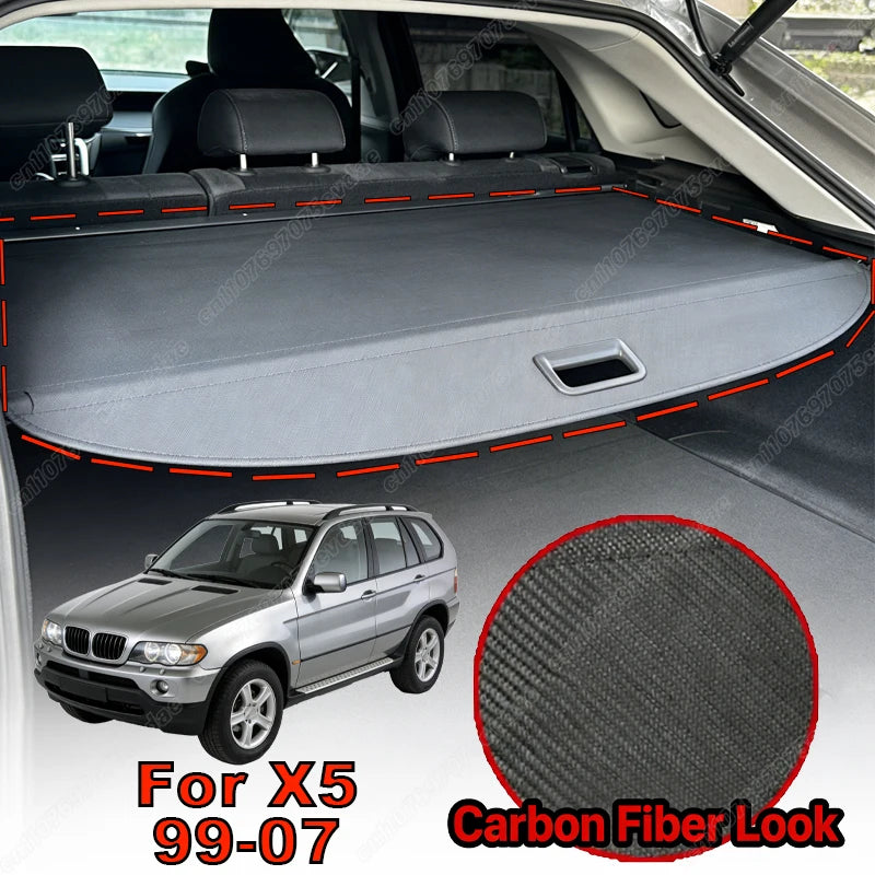 For BMW X1 X3 X5 1999-2026 Retractable Rear Trunk Cargo Cover Luggage Privacy Security Shield Parcel Shelf Car Interior Kit