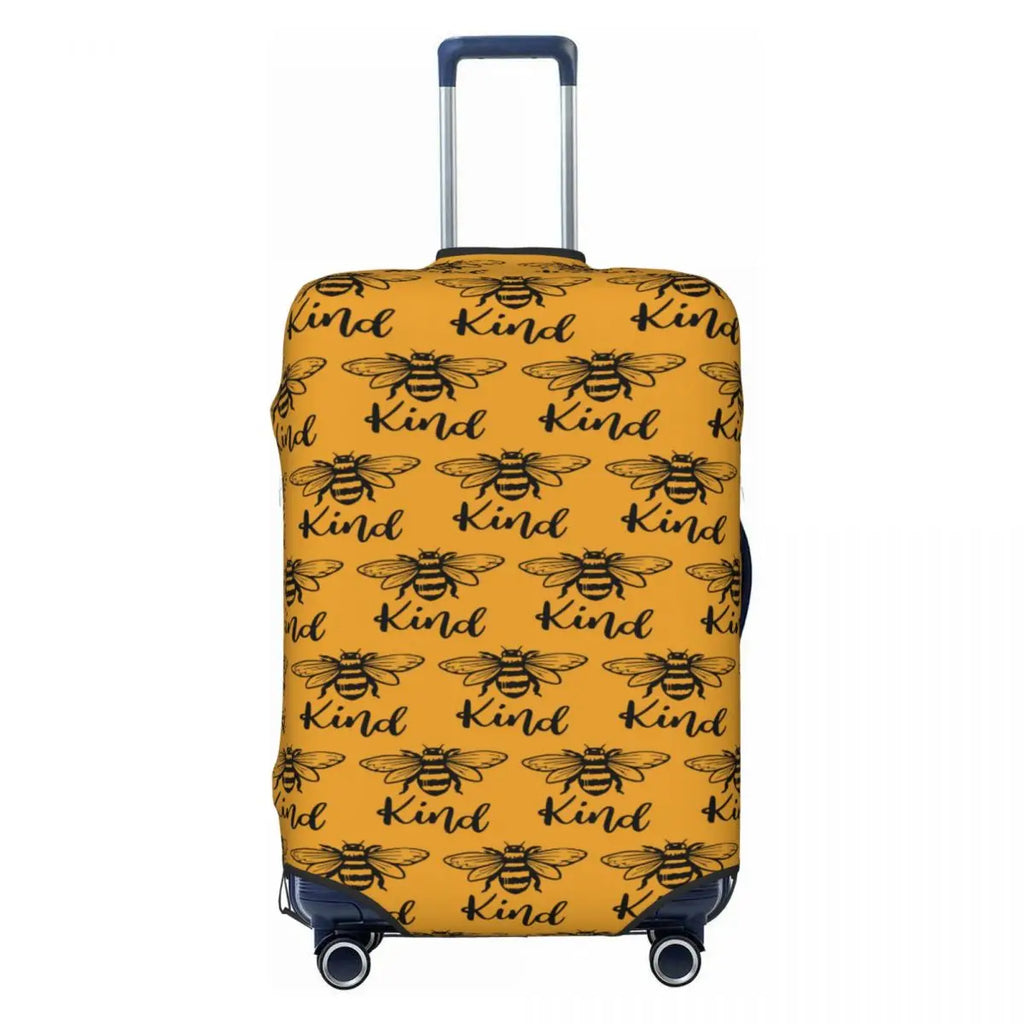 Honeycomb With Bees Suitcase Cover Elastic Cute Honey Bumblebee Luggage Protective Covers for 18-32 inch