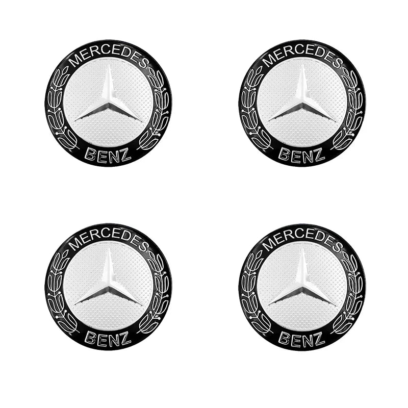 56mm Car Wheel hub Center Cap Badge covers sticker 4pcs Mercedes Benz W204 W205 W212 W213 W177 W176 W117 X253 W247
