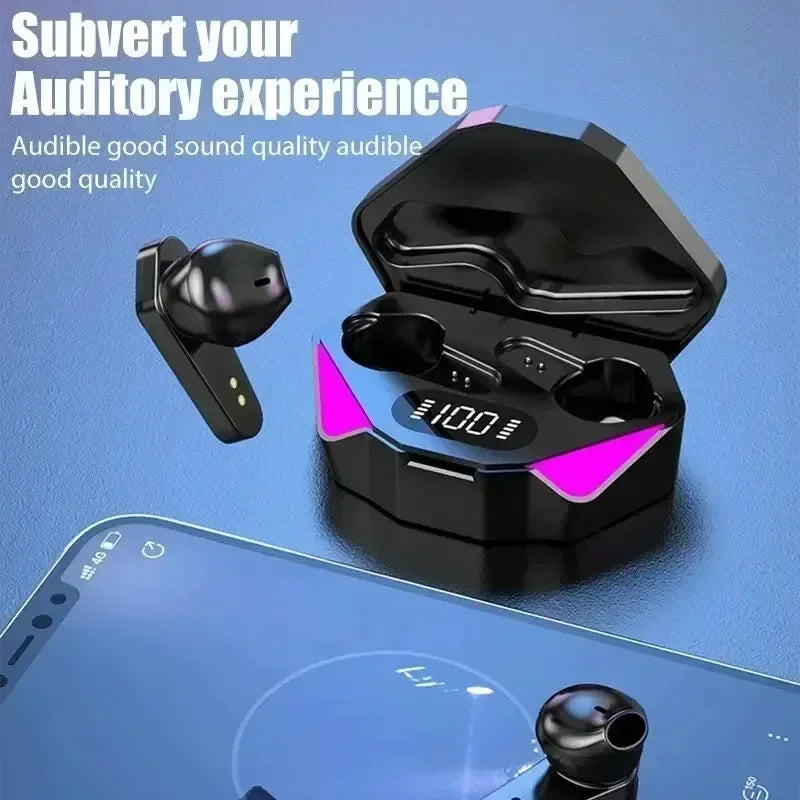X15 TWS Gaming Earbuds Wireless Bluetooth Earphones With Mic Bass Audio Sound Positioning 9D Stereo Music