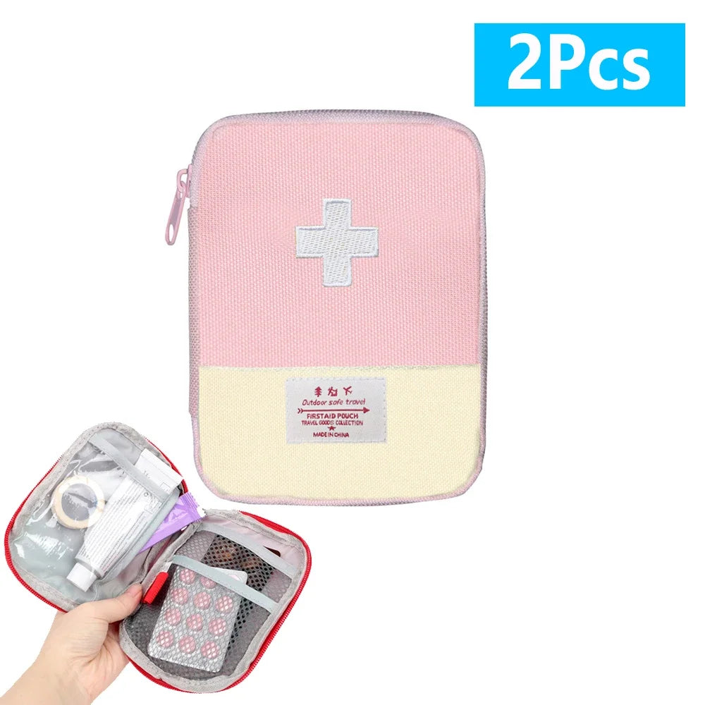1-10Pcs Mini Portable Medicine Bag First Aid Kit Outdoor Medical Emergency Kits Pouch Organizer Home Medicine Pill Storage Bag