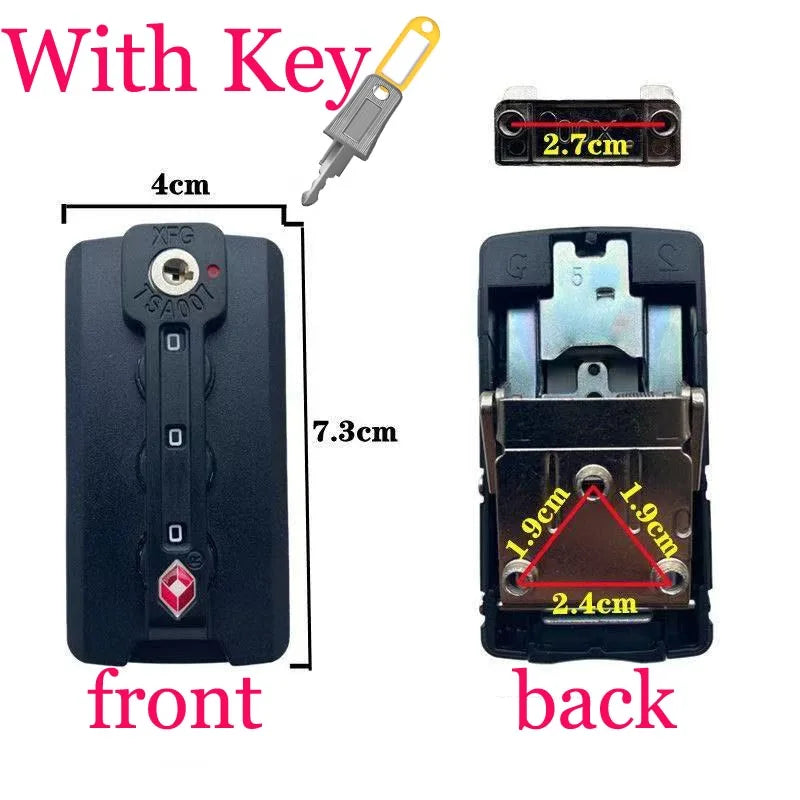 XFG TSA007 Combination Padlock For Travel Luggage Suitcase Code Lock Password Lock Fixed Anti-Theft