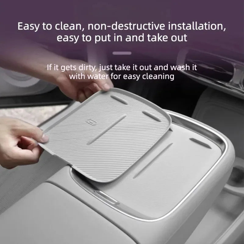For Leapmotor B10 2025 2026 Wireless Charging Silicone Pad Central Control Silicone Storage Box Modify Accessories