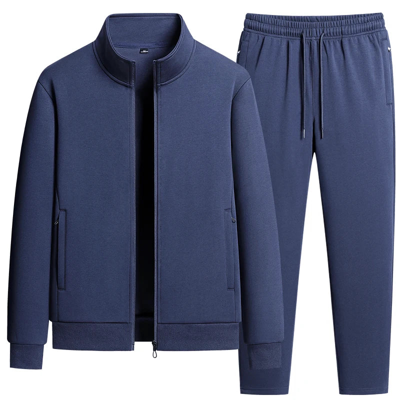 Men's Casual Sportswear Outdoor Tracksuit Fall Korean Running Sets Long-sleeved Two-piece Male Fitness Cotton Sportswear